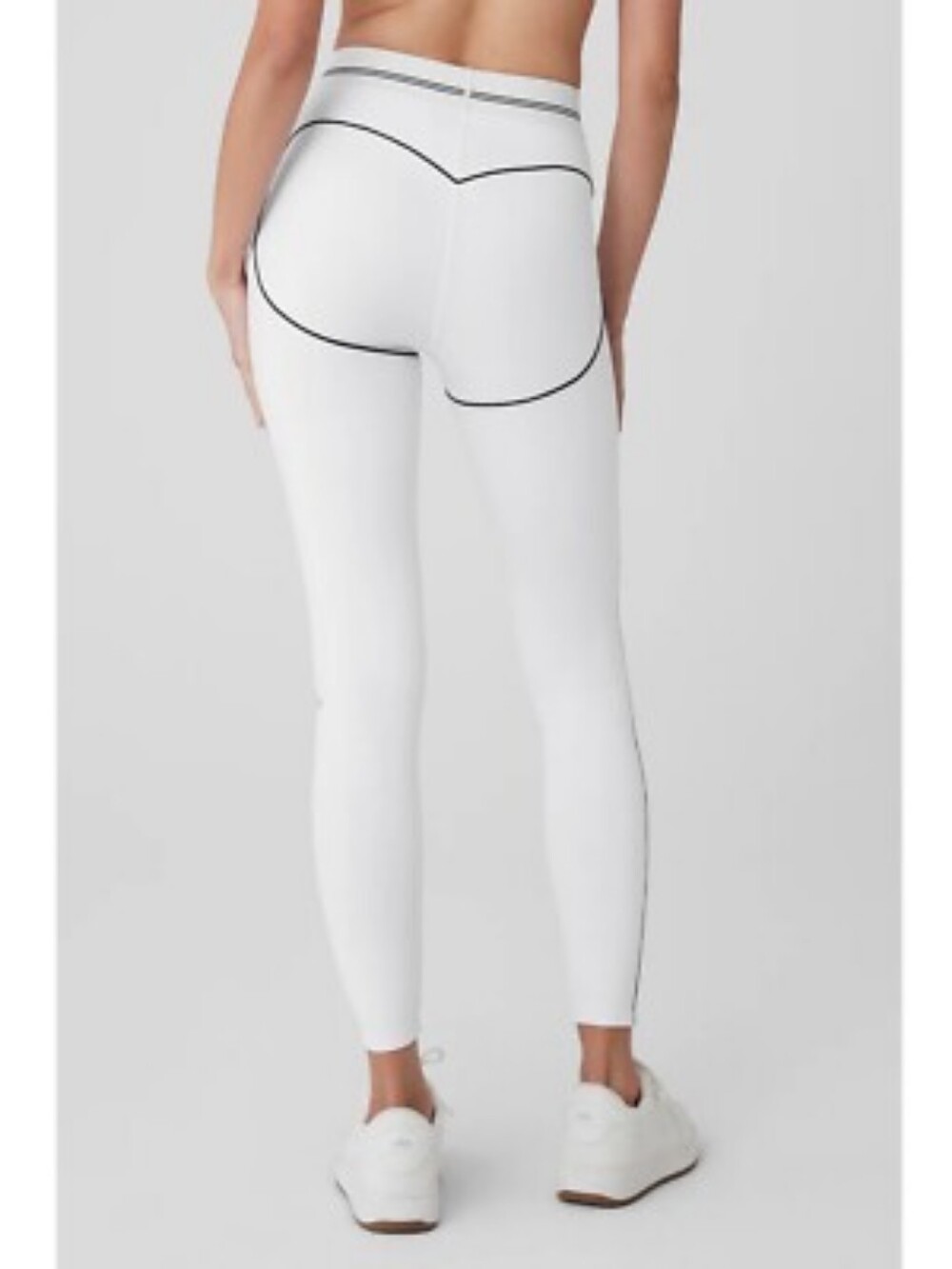 ALO Yoga White Airbrush High-Waist Heart Throb Leggings - Picture 7 of 11